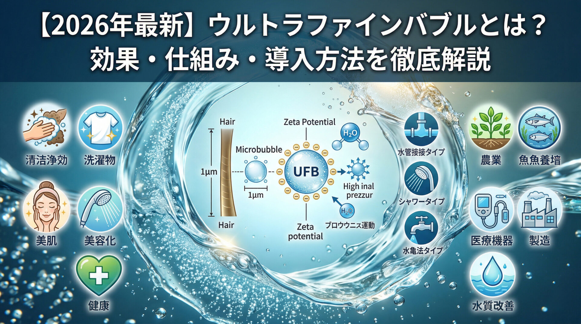 2026年最新】ウルトラファインバブルとは？効果・仕組み・導入方法を