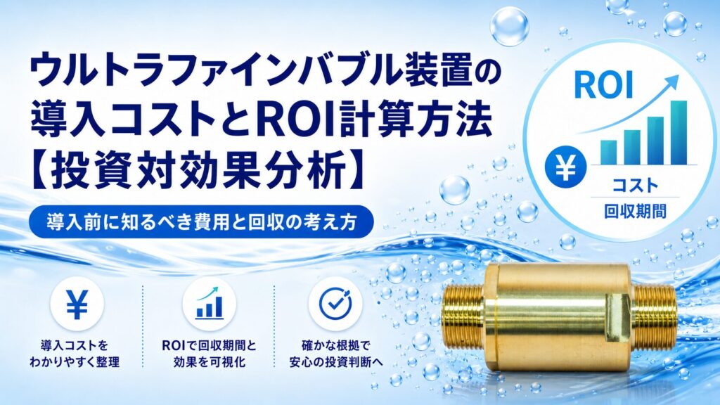 ウルトラファインバブル装置の導入コストとROI計算方法【投資対効果分析】