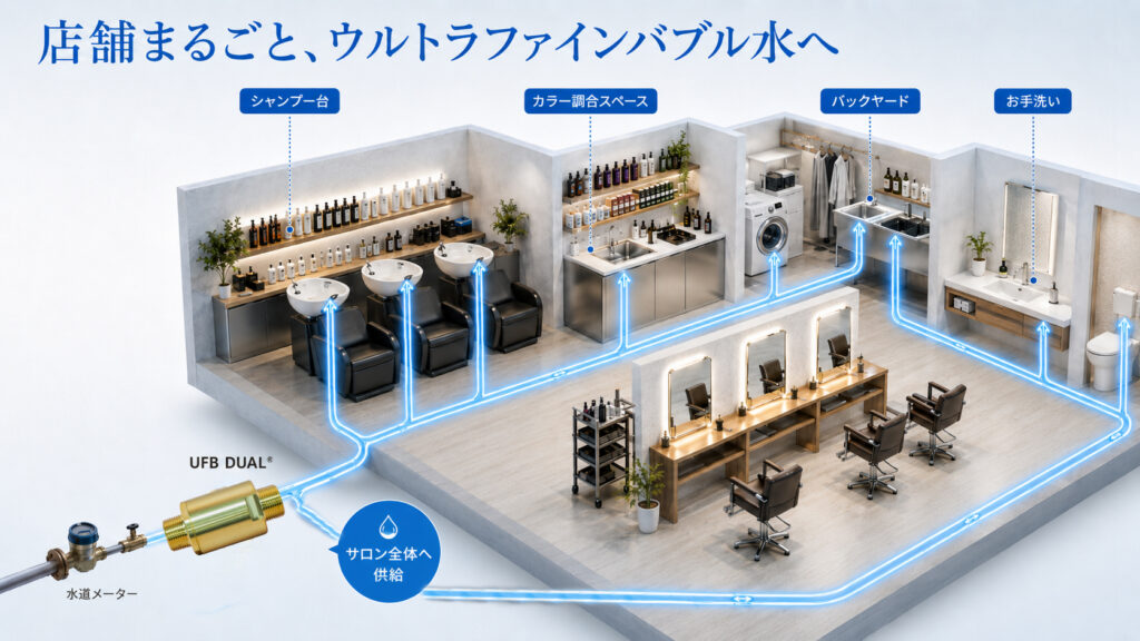 店舗まるごとウルトラファインバブル水